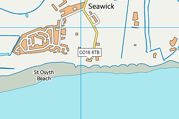 CO16 8TB map - OS VectorMap District (Ordnance Survey)