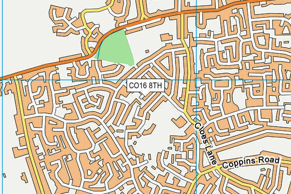 CO16 8TH map - OS VectorMap District (Ordnance Survey)