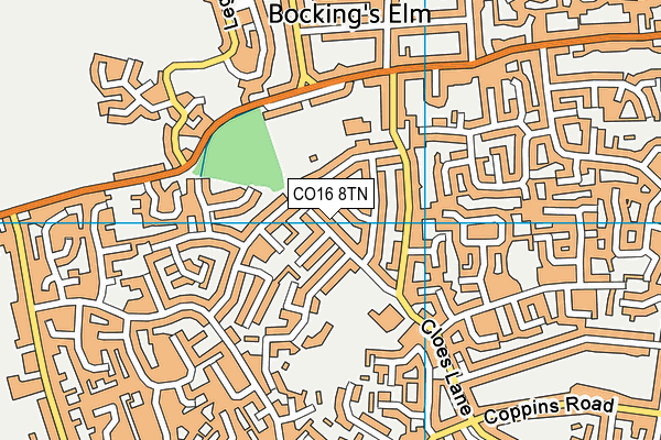 CO16 8TN map - OS VectorMap District (Ordnance Survey)