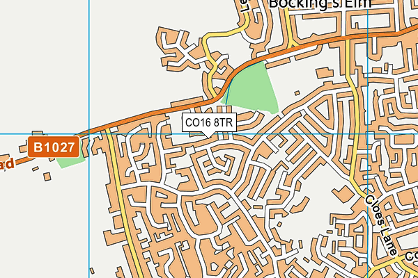 CO16 8TR map - OS VectorMap District (Ordnance Survey)