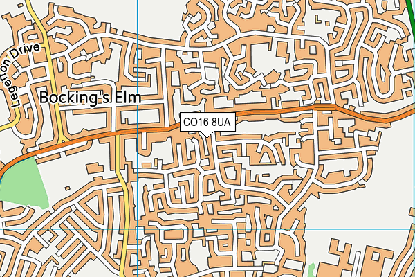 CO16 8UA map - OS VectorMap District (Ordnance Survey)