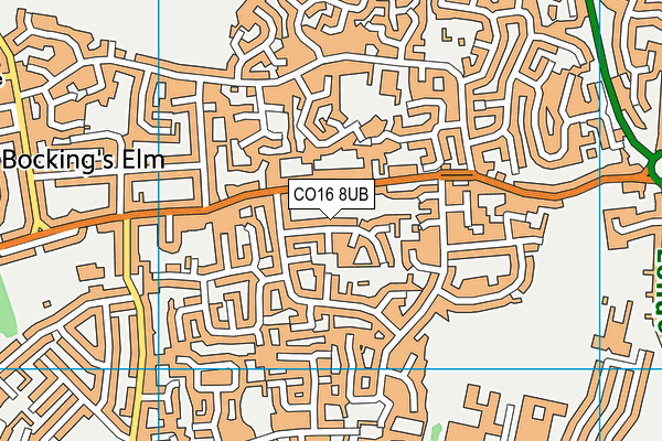 CO16 8UB map - OS VectorMap District (Ordnance Survey)
