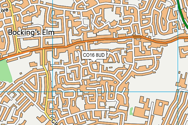 CO16 8UD map - OS VectorMap District (Ordnance Survey)