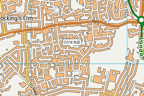 CO16 8UE map - OS VectorMap District (Ordnance Survey)