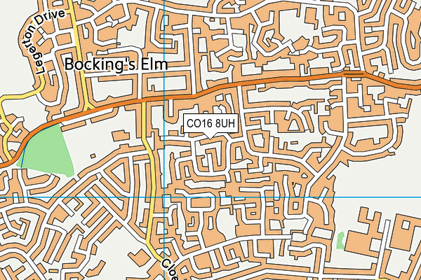 CO16 8UH map - OS VectorMap District (Ordnance Survey)