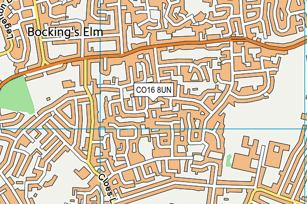 CO16 8UN map - OS VectorMap District (Ordnance Survey)