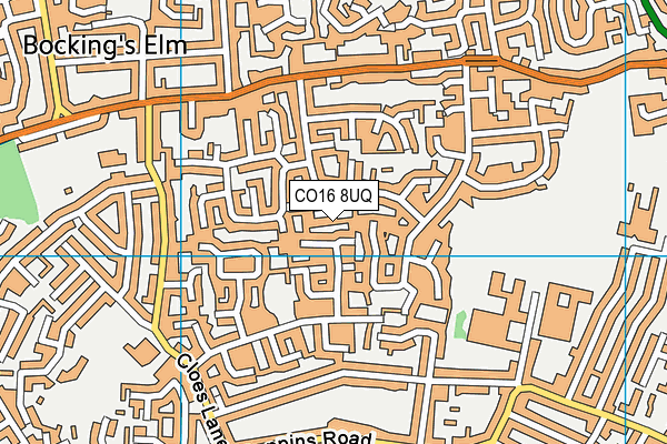 CO16 8UQ map - OS VectorMap District (Ordnance Survey)
