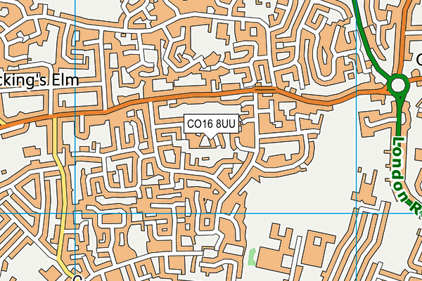 CO16 8UU map - OS VectorMap District (Ordnance Survey)