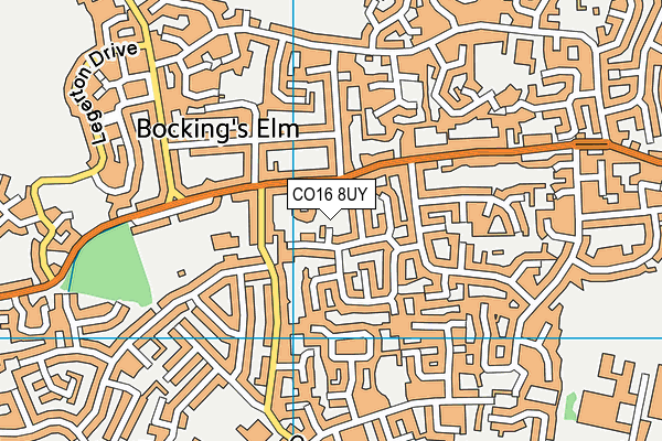 CO16 8UY map - OS VectorMap District (Ordnance Survey)