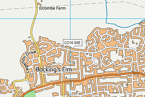 CO16 8XE map - OS VectorMap District (Ordnance Survey)