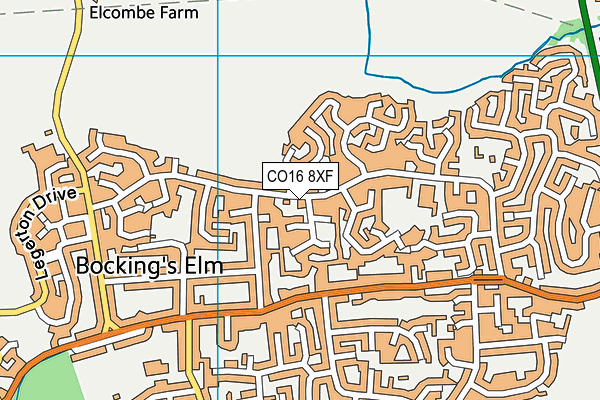 CO16 8XF map - OS VectorMap District (Ordnance Survey)