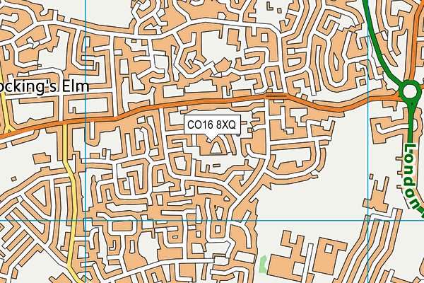 CO16 8XQ map - OS VectorMap District (Ordnance Survey)
