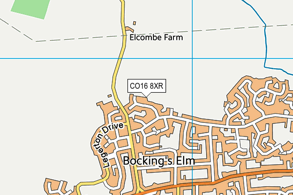 CO16 8XR map - OS VectorMap District (Ordnance Survey)