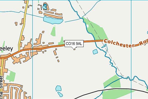 CO16 9AL map - OS VectorMap District (Ordnance Survey)