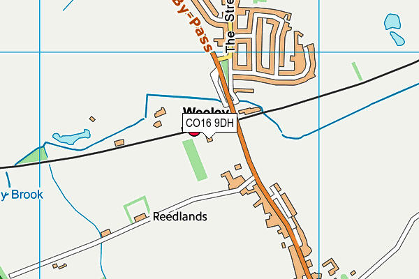 Weeley Playing Field map (CO16 9DH) - OS VectorMap District (Ordnance Survey)
