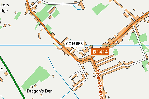 CO16 9EB map - OS VectorMap District (Ordnance Survey)