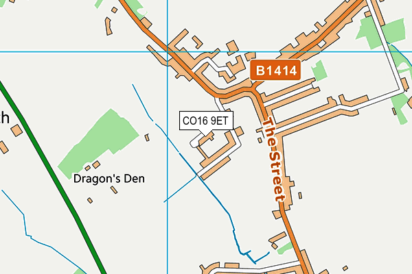 CO16 9ET map - OS VectorMap District (Ordnance Survey)