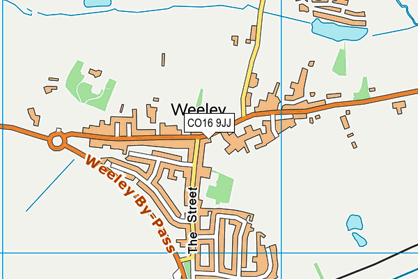 CO16 9JJ map - OS VectorMap District (Ordnance Survey)