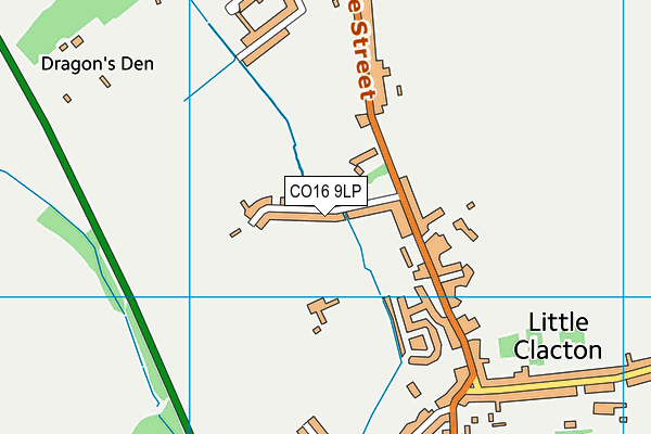 CO16 9LP map - OS VectorMap District (Ordnance Survey)