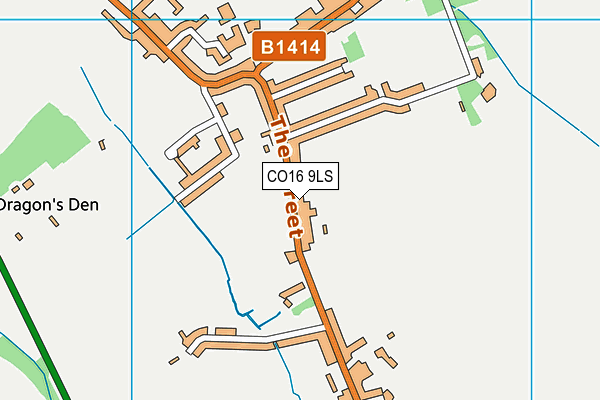 CO16 9LS map - OS VectorMap District (Ordnance Survey)