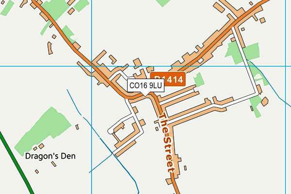 CO16 9LU map - OS VectorMap District (Ordnance Survey)
