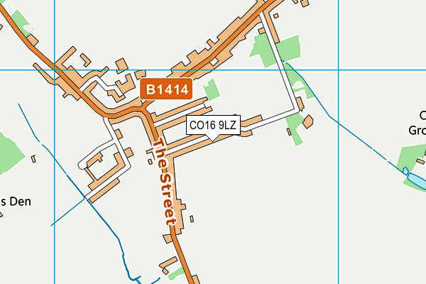 CO16 9LZ map - OS VectorMap District (Ordnance Survey)