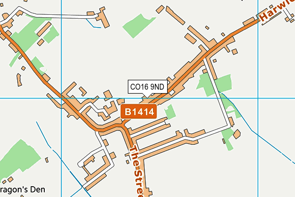 Little Clacton Parish Fields map (CO16 9ND) - OS VectorMap District (Ordnance Survey)