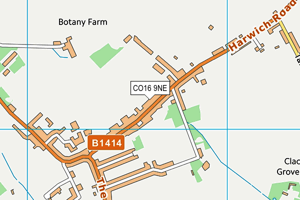 CO16 9NE map - OS VectorMap District (Ordnance Survey)