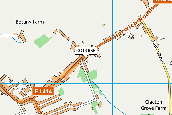 CO16 9NF map - OS VectorMap District (Ordnance Survey)