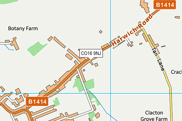 CO16 9NJ map - OS VectorMap District (Ordnance Survey)