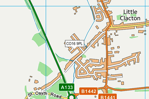 CO16 9PL map - OS VectorMap District (Ordnance Survey)