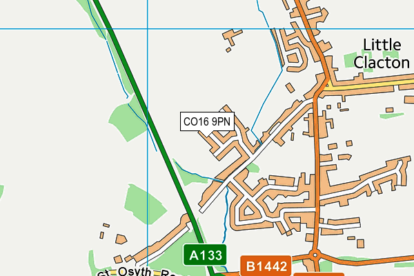 CO16 9PN map - OS VectorMap District (Ordnance Survey)