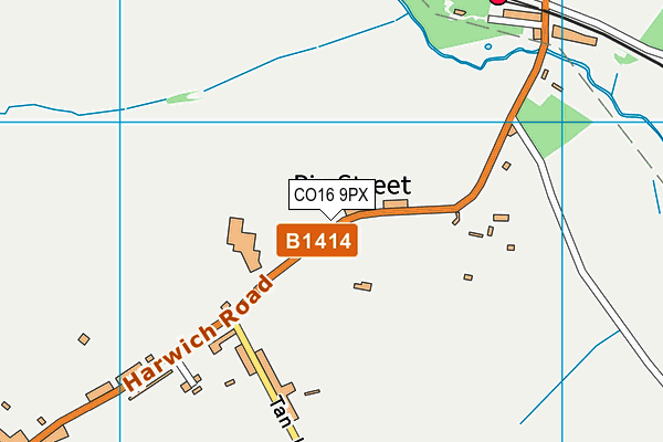 CO16 9PX map - OS VectorMap District (Ordnance Survey)
