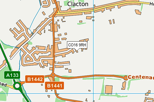 CO16 9RH map - OS VectorMap District (Ordnance Survey)