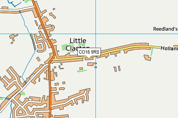 Little Clacton Tennis Club map (CO16 9RS) - OS VectorMap District (Ordnance Survey)