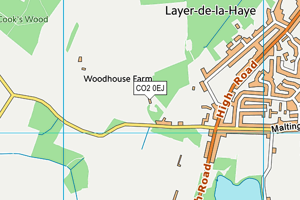 CO2 0EJ map - OS VectorMap District (Ordnance Survey)