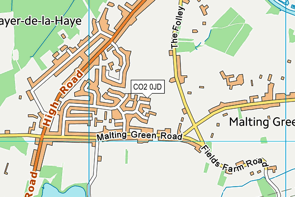 CO2 0JD map - OS VectorMap District (Ordnance Survey)