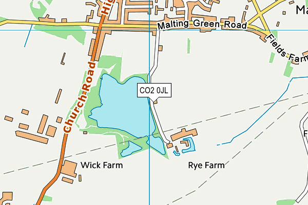 CO2 0JL map - OS VectorMap District (Ordnance Survey)