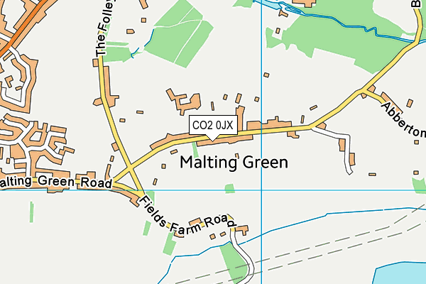 CO2 0JX map - OS VectorMap District (Ordnance Survey)