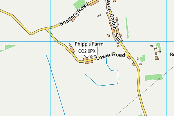 CO2 0PX map - OS VectorMap District (Ordnance Survey)