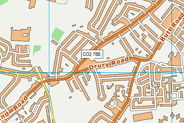 CO2 7BE map - OS VectorMap District (Ordnance Survey)