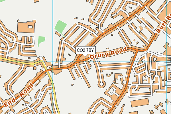 CO2 7BY map - OS VectorMap District (Ordnance Survey)