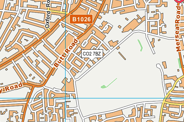 CO2 7BZ map - OS VectorMap District (Ordnance Survey)