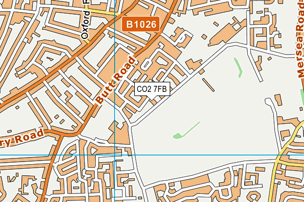 CO2 7FB map - OS VectorMap District (Ordnance Survey)