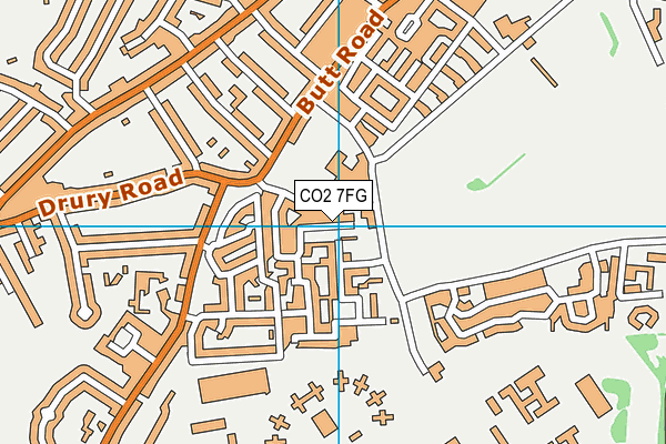 CO2 7FG map - OS VectorMap District (Ordnance Survey)