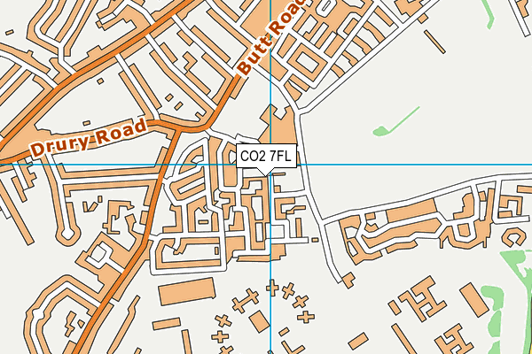 CO2 7FL map - OS VectorMap District (Ordnance Survey)