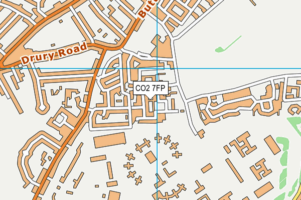 CO2 7FP map - OS VectorMap District (Ordnance Survey)