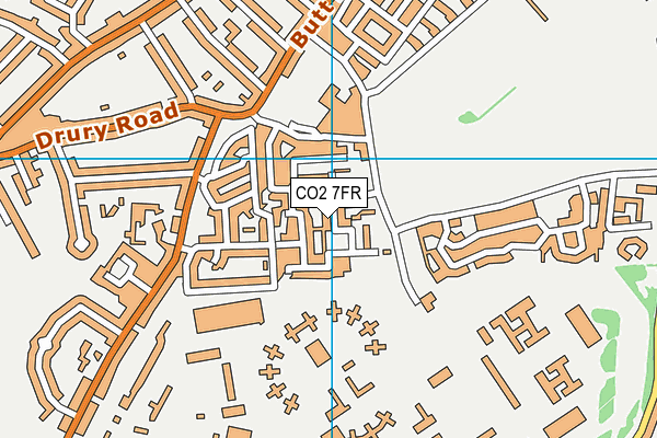 CO2 7FR map - OS VectorMap District (Ordnance Survey)