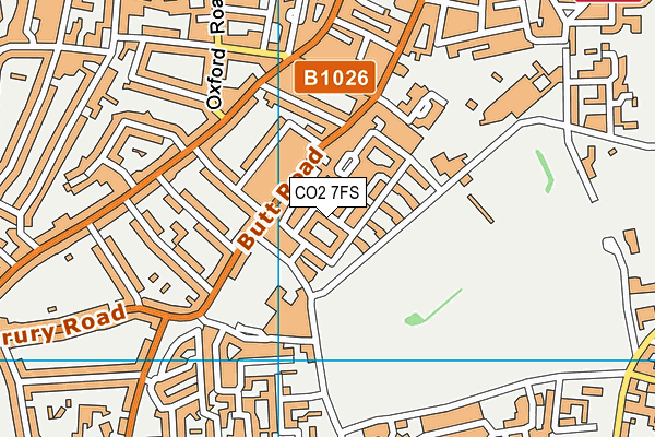 CO2 7FS map - OS VectorMap District (Ordnance Survey)