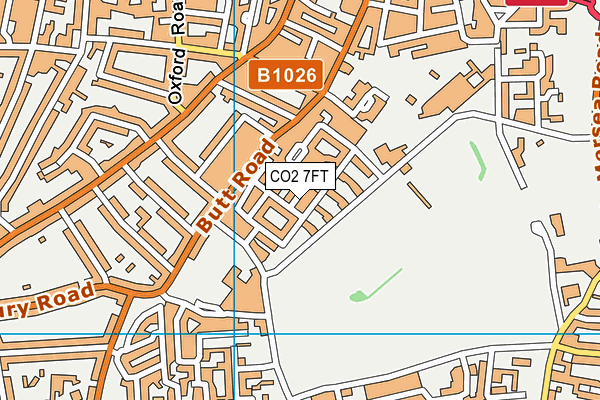 CO2 7FT map - OS VectorMap District (Ordnance Survey)